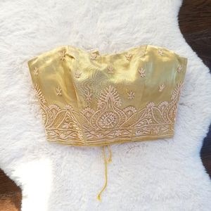 RARE Vintage Victoria Secret Y2K Floral Beaded Metallic Gold Silk Corset Bustier